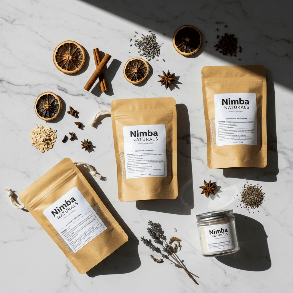 Clean ingredient product packaging