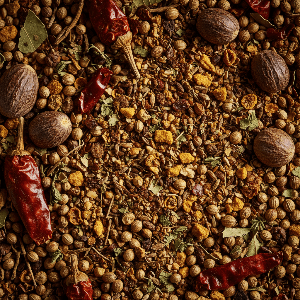 Close-up of traditional West African spice blend